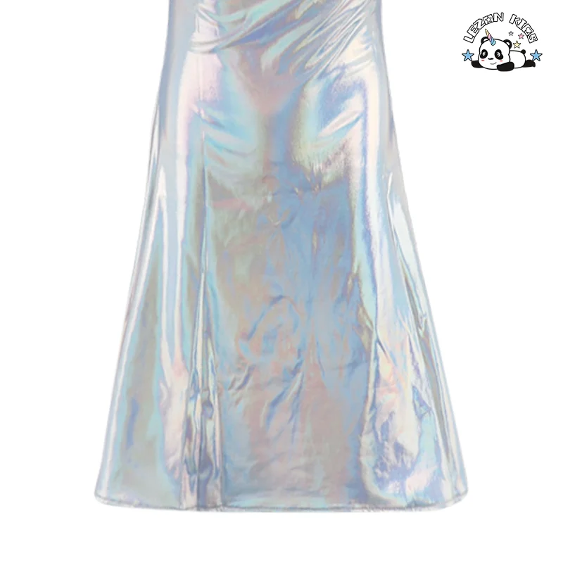 LEZONKIDS - Vestido de Menina com Cores Ombre Personalizadas e Suspensórios para Festa, Saia Única para Crianças